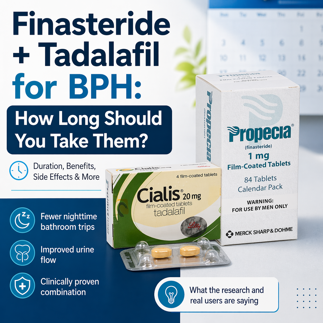 Finasteride + Tadalafil for BPH: How Long Should You Take Them?