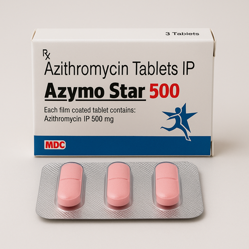 Azymo Star 500mg package and packaging box close-up image