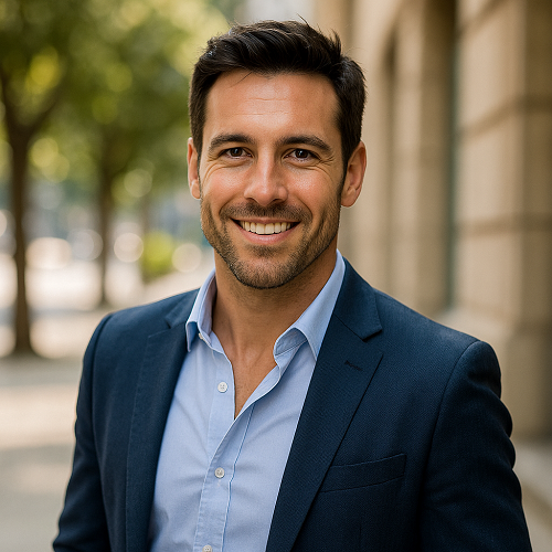 Lifestyle image of a confident man – emphasizing sexual health and self-assurance