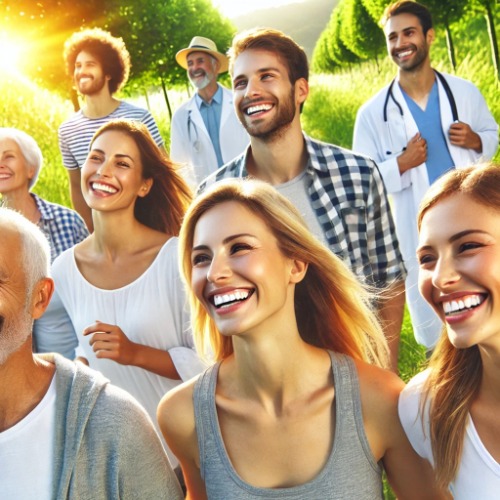 Happy, healthy individuals enjoying life after Olumiant treatment