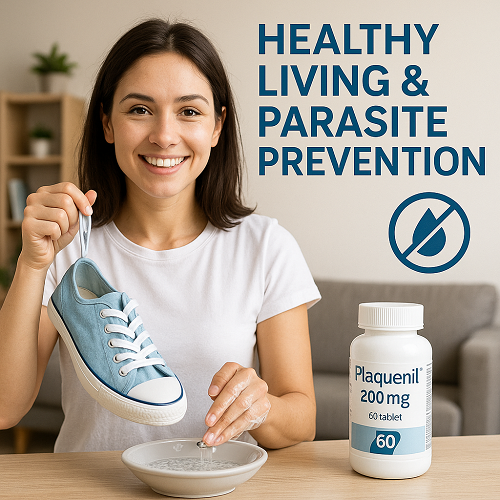 Image related to healthy living and parasite prevention – emphasizing clean lifestyle and hygiene management