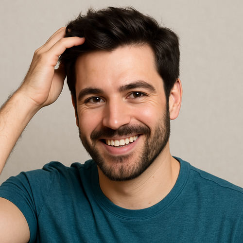 A man with fuller hair after taking Finalo 1mg