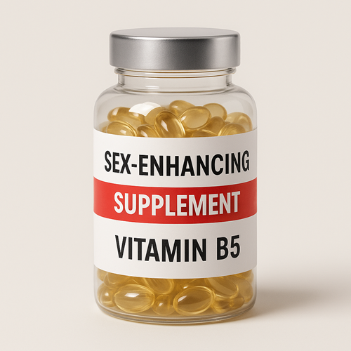 Sex-enhancing supplements featuring vitamin B5 capsules