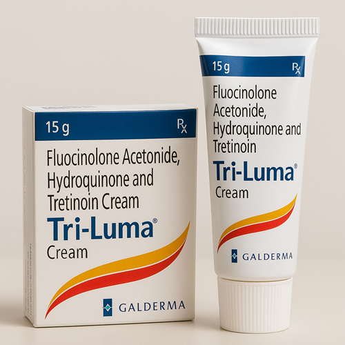 Triluma Cream 15gm package and tube close-up image
