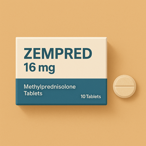Zempred 16mg product photo clearly showing the product package and tablet
