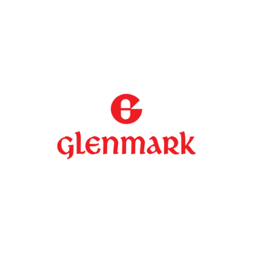 Glenmark logo – manufacturer of Clotrimazole, Adapalene, Benzoyl Peroxide, Minoxidil, Finasteride, and Levofloxacin formulations for dermatology and respiratory care