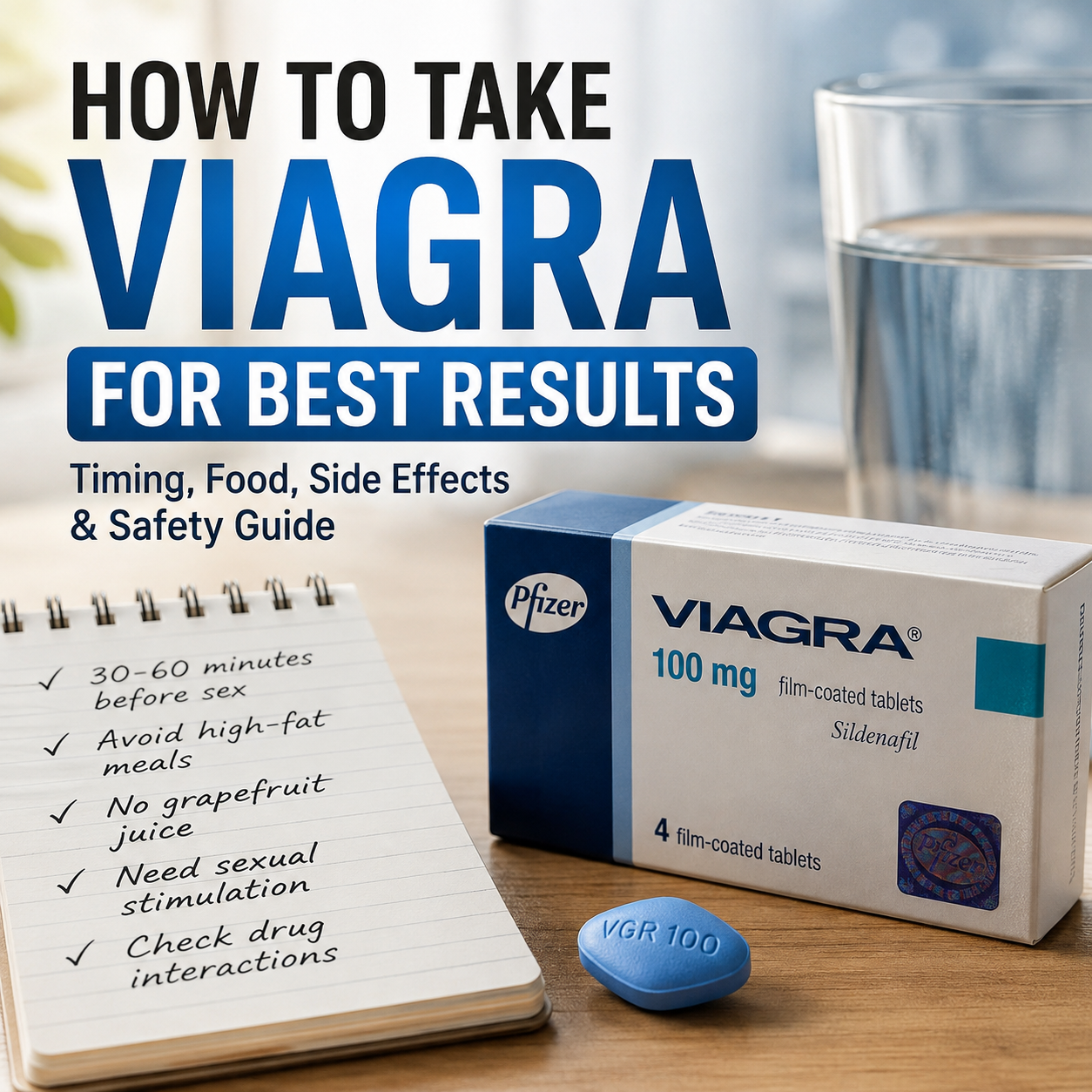 How to Take Viagra for the Best Results: A Complete Guide to Timing, Food, and Safety