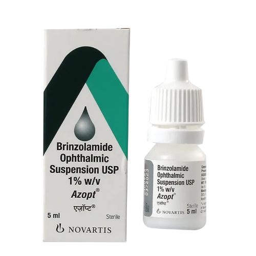 Azopt eye drops 1 percent brinzolamide ophthalmic suspension USP front view 5ml Cipla