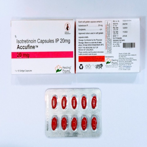 Accufine 20mg red capsules blister pack