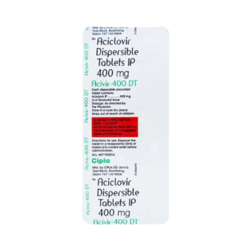 Acivir 400 DT tablets front box packaging