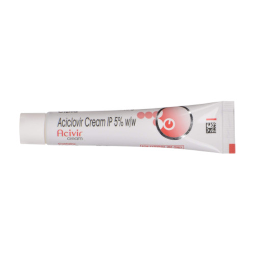 Acivir Cream 10gm single tube, isolated product image