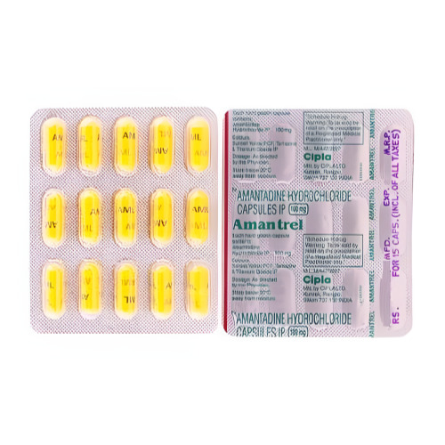Amantrel 100 blister strip with capsules