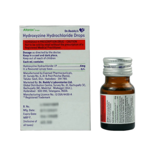 Atarax Drops 6mg 15ml bottle back label view