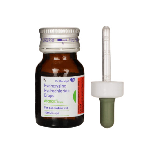 Atarax Drops 6mg 15ml bottle with dropper side view
