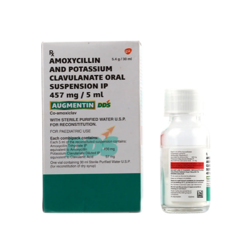 Augmentin DDS for children powder for oral suspension GSK box with measuring bottle
