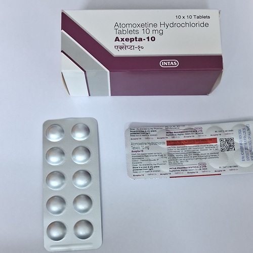 Axepta 10 tablets box with blister pack side view