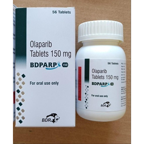 Bdparp 150 (Olaparib) 150mg 56 tablets white plastic pill bottle with carton packaging for oncology treatment online pharmacy