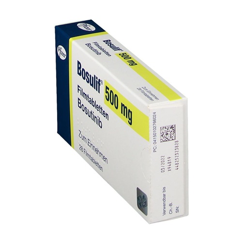 Bosulif 500 28 Tablets blister strip close-up
