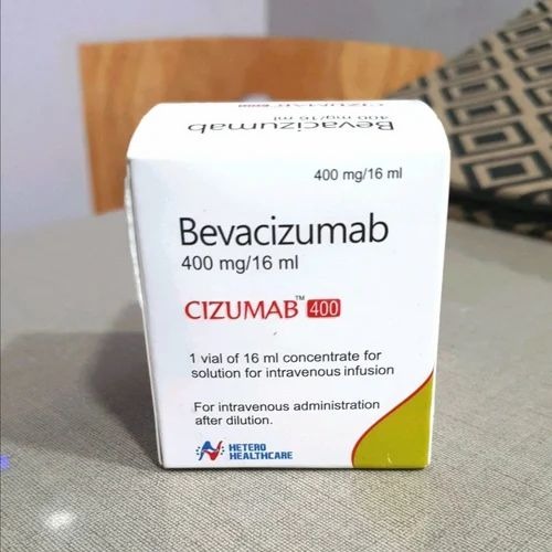 Cizumab 400 (Bevacizumab) injection 400mg 16ml vial close-up with branded packaging for oncology therapy online pharmacy