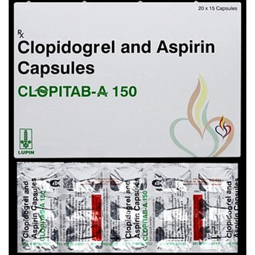 Clopitab-A 150 capsule box packaging clopidogrel aspirin antiplatelet heart medicine online pharmacy