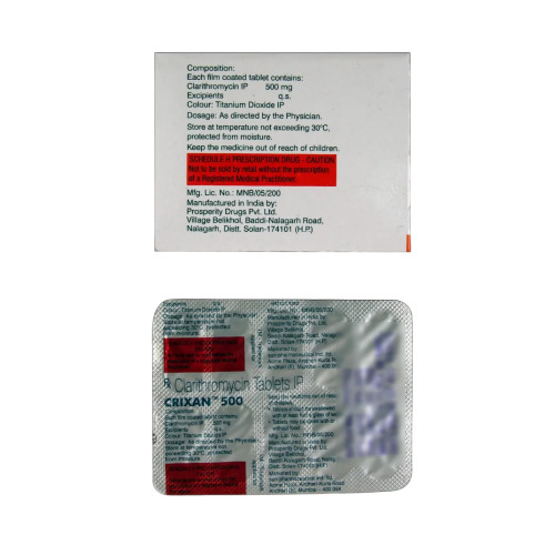 Crixan 500 tablets blister strip close-up