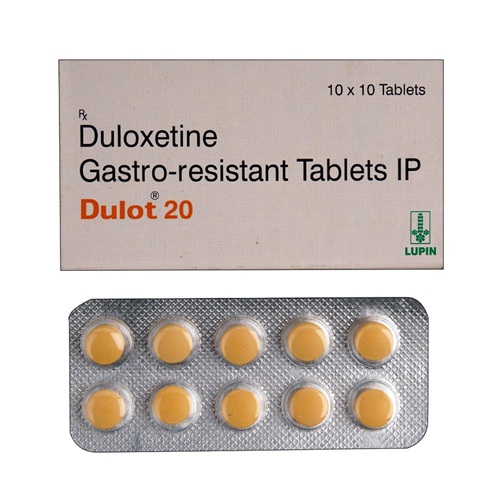 Dulot 20 capsules box with blister pack side view