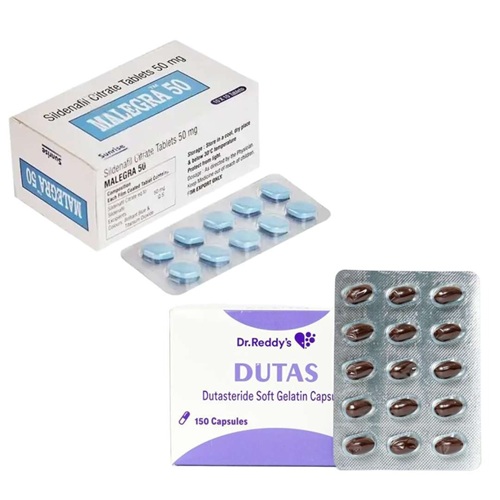 Dutas 0.5mg + Malegra 50mg
