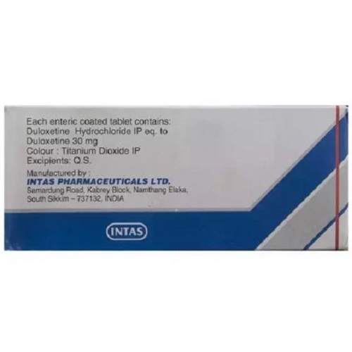 Duvanta 30 tablets box with blister pack side view