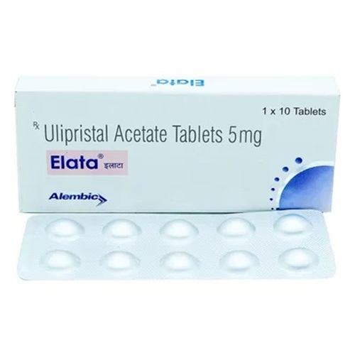 Elata 5 10 tablets branded box with blister pack ulipristal acetate fibroid management medicine online pharmacy