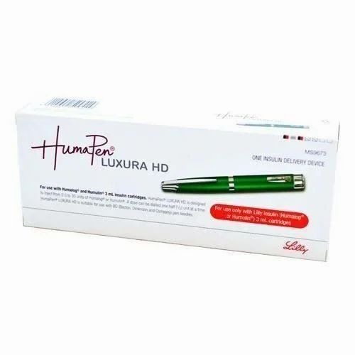 Eli Lilly HumaPen Luxura HD reusable insulin pen green color with box packaging diabetes care device online pharmacy