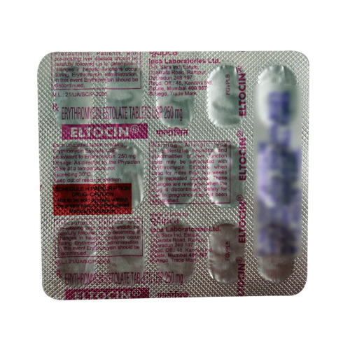 Eltocin 250 tablets box with multiple blister strips