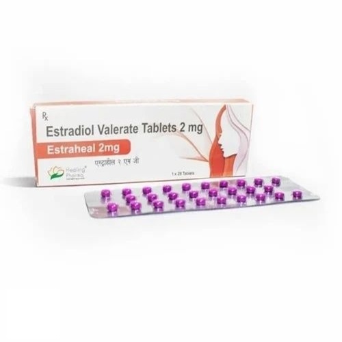 Estraheal 2 28 tablets box with blister strips estradiol estrogen medicine online pharmacy