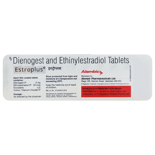 Estroplus 21 tablets blister strips estradiol dydrogesterone hormone replacement medicine online pharmacy