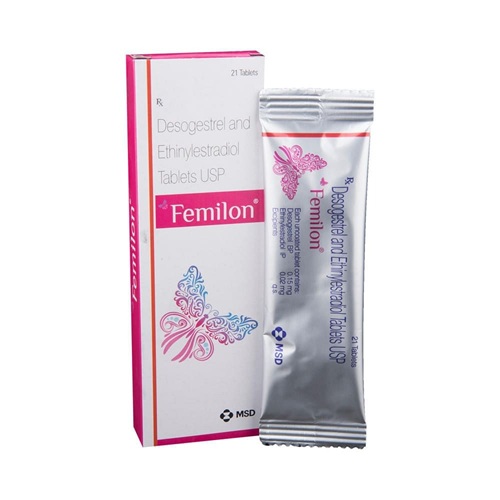 Femilon 21 Tablets blister strip close-up