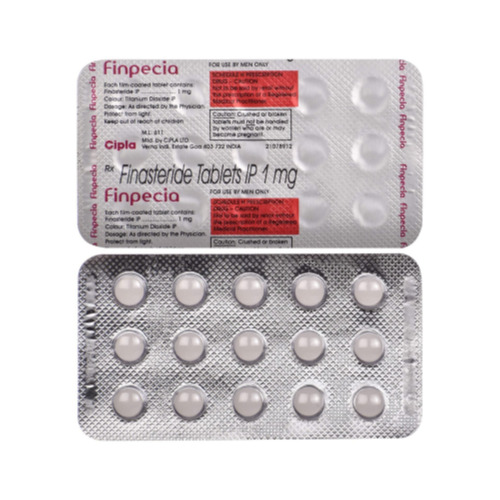 Finpecia 1mg 150 Tablets blister strips close-up – finasteride tablets for hair loss