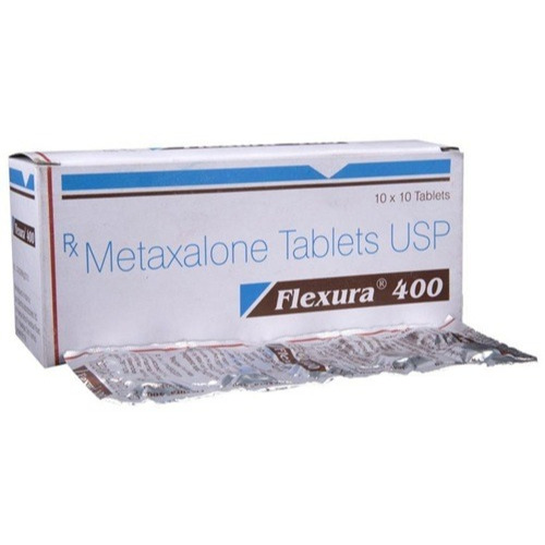 Flexura 400 box with blister packs, front-facing view with product name and blister strips visible