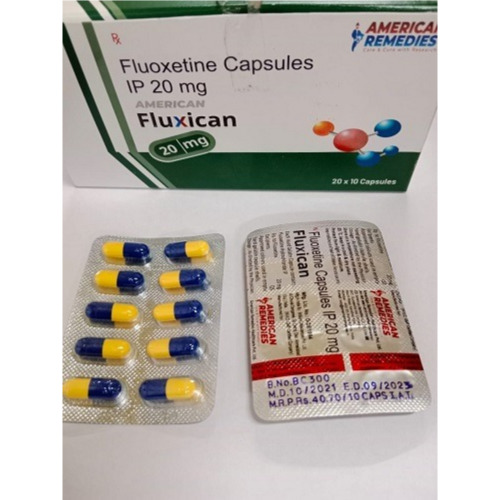 Fluxican 20 blister strip showing capsule layout