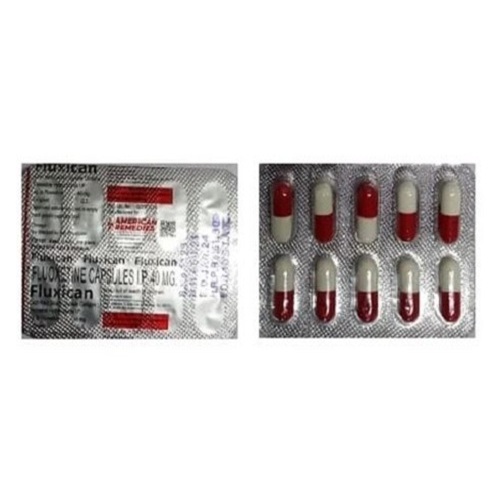 Fluxican 40 blister strip showing capsule layout