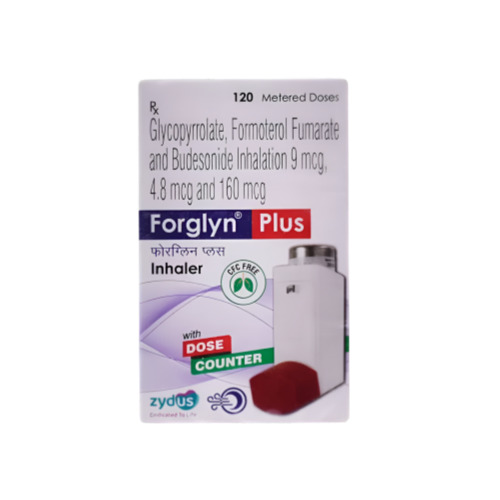 Forglyn Plus Inhaler 120 mdi front box packaging
