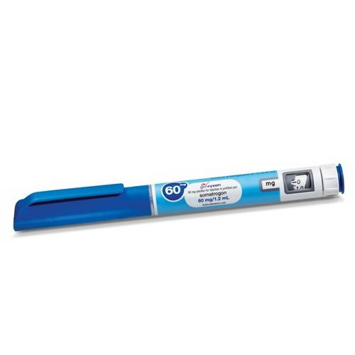 Somatropin 60IU vial close-up