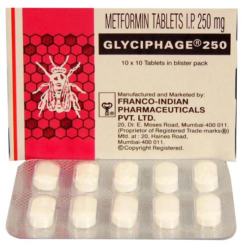 Glyciphage 250mg - 100 Tablets