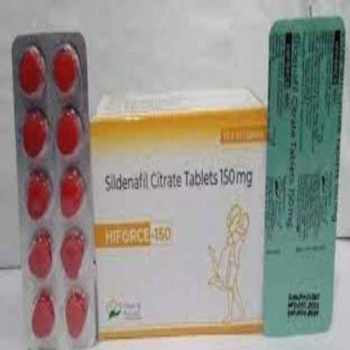 Hiforce 150mg (Sildenafil Citrate) full pack with multiple blister strips and carton box