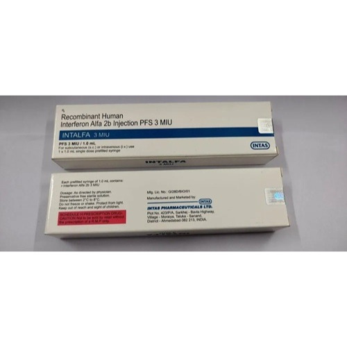 Intalfa 3 MIU injection 1ml branded box interferon alfa cancer treatment medicine online pharmacy