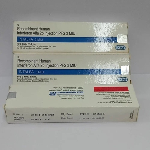 Intalfa 3 MIU injection 1ml multiple boxes interferon alfa oncology therapy online pharmacy