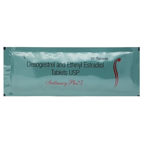 Intimacy Plus 3 21 tablets blister strips desogestrel ethinyl estradiol contraception medicine online pharmacy