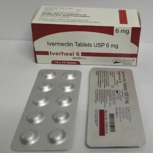 Iverheal 6mg box opened with blister pack