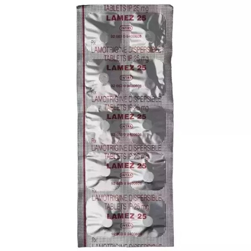 Lamez 25 blister strip showing tablets layout