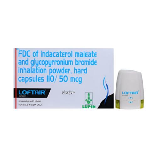 Loftair inhaler 110 50 mcg with 30 capsules and device packaging