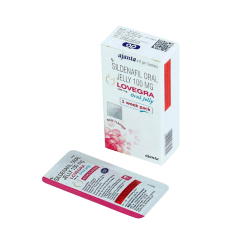 Lovegra Oral Jelly 100mg sachet close-up