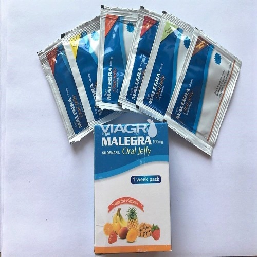 Malegra Oral Jelly 100mg 7 sachets back side packaging
